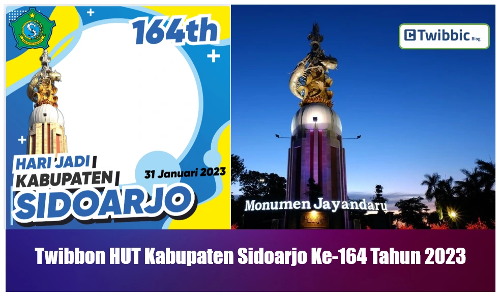 Twibbon HUT Kabupaten Sidoarjo Ke-164 Tahun 2023