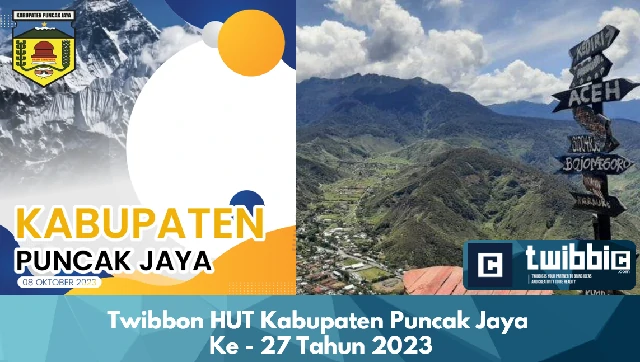 Twibbon HUT Kabupaten Puncak Jaya Ke - 27 Tahun 2023